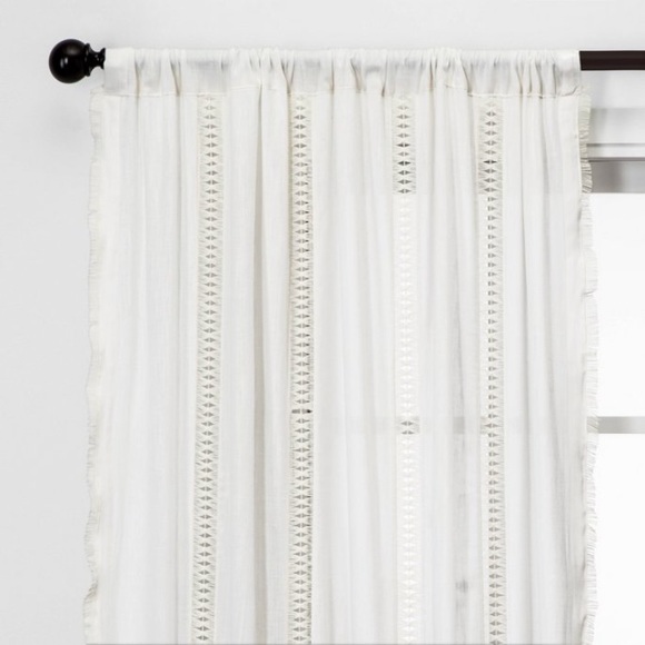 NWOT Opalhouse Light Filtering Lace Trim Curtain Panel 42” X 84” - Picture 3 of 13